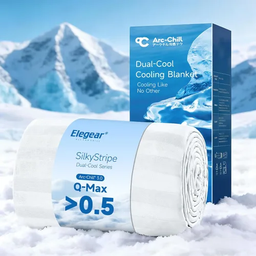 Miniatura 16 de Elegear Manta Refrescante Revolucionaria que Absorbe el Calor para Mantener el Cuerpo Fresco para Sudores Nocturnos, Arc-Chill 3.0 Fibra Fresca