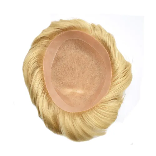 Miniatura 5 de Mens Toupee Hair Pieces sistema de reemplazo para hombres cabello humano real fino mono toupee para hombres sistema de cabello protesis capilar