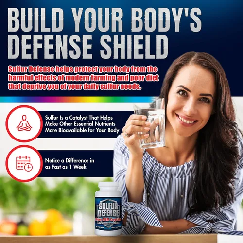 Miniatura 4 de Sulfur Defense Opti-MSM Cápsulas de polvo MSM puro 99.9%, fabricadas en Estados Unidos, metilsulfonilmetano orgánico, sin OMG, sin gluten, refuerzo