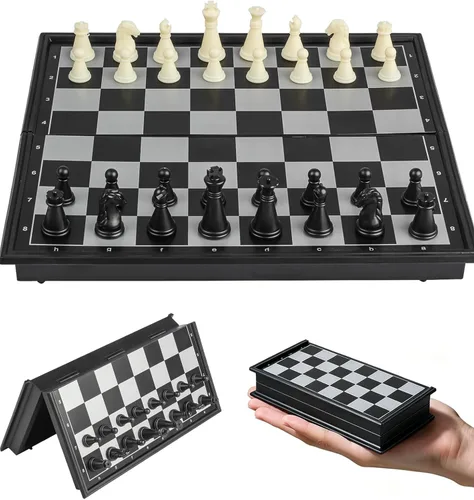 Miniatura 11 de Chess Sets Travel Board Games - 7.9 Inches Magnetic Small Pocket Chess Set for Teens & Adults, Folding Portable Chess Gifts Classic 2-Player