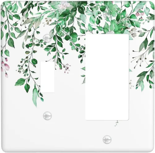 Miniatura 151 de Cubierta decorativa para interruptor, placa de interruptor de luz de 2 bandas, 1 placa de interruptor de luz dúplex de palanca, placas de pared GFCI