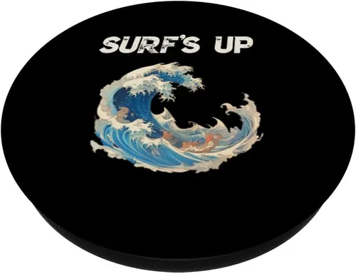 Miniatura 2 de Surfea olas bombeando tablas de bodysurf tabla larga PopSockets Standard PopGrip