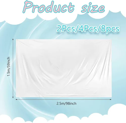Miniatura 2 de Gueevin 8 bolsas grandes para globos para transporte, reutilizables, transparentes, para árboles de Navidad, sofás, almacenamiento de equipaje