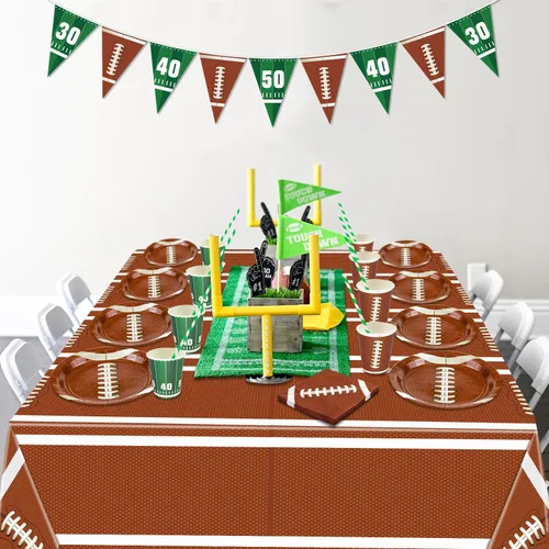 Miniatura 5 de 100 piezas de decoración de fútbol – vasos de papel de 9 onzas para fiestas deportivas, día de juego de fanáticos, suministros temáticos de fiesta