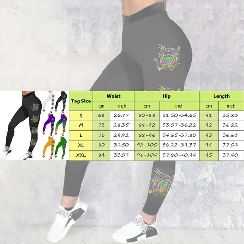 Miniatura 2 de Leggings de Mardi Gras para mujer, elásticos, con estampado gráfico, máscara de fantasía, para deportes, fitness, entrenamiento, yoga, pantalones