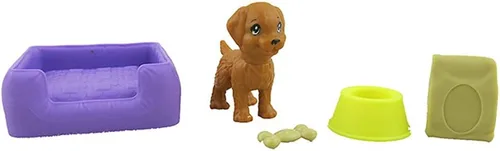 Piezas de repuesto para la serie Barbie Dollhouse - Barbie Dreamhouse - FHY73 - Perro de repuesto, cuenco, hueso, bolsa de comida y cama