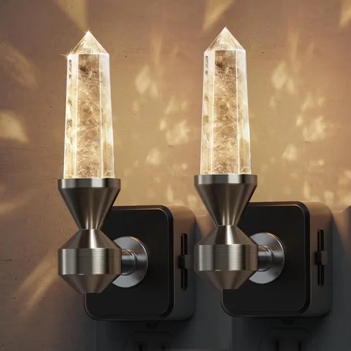 Miniatura 29 de L LOHAS LED Luz nocturna, paquete de 2 luces nocturnas de burbujas de 3000 K enchufables a la pared, luces nocturnas acrílicas con sensor de luz