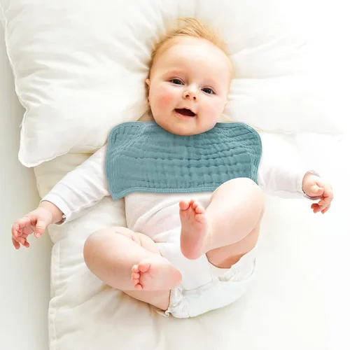 Miniatura 7 de Frienda Paquete de 6 paños de muselina para eructos de algodón, grandes, 20 x 9 pulgadas, extra absorbentes y suaves, para bebé, niño y niña, unisex