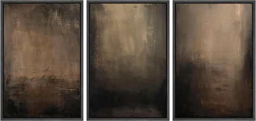 Miniatura 43 de SIGNFORD Impresión en Lienzo Enmarcado Conjunto de Arte de Pared Arte Abstracto Terroso en Tonos Marrón Profundo y Beige Arte Moderno Decorativo
