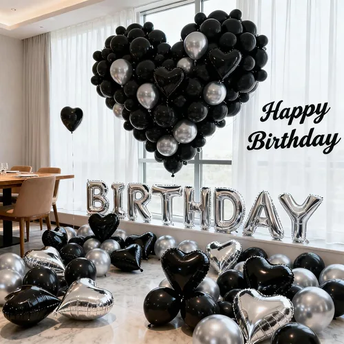 Miniatura 4 de Patimate Paquete de 150 globos negros de látex negro mate de 5 pulgadas para cumpleaños, graduación, jubilación, boda, aniversario, baby shower