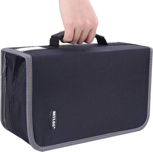 Miniatura 3 de Funda para CD y DVD, capacidad de 128 unidades, almacenamiento de DVD, soporte para discos de CD, estuche de CD, carteras VCD, estuche multimedia