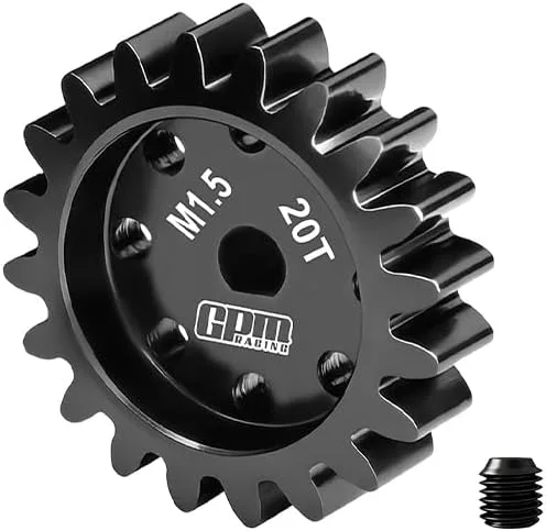 GPM Upgrades 40Cr Steel Motor Gear 20T para 1/5 XMaxx 6S Monster Truck (77076-4)/ 1/5 XMaxx 8S Monster Truck (77086-4) 1/6 4Wd XRT 8S (78086-4) RC