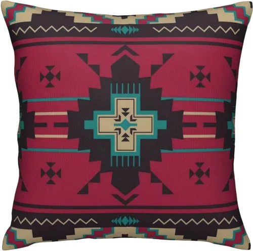 Miniatura 12 de IVSYCOF Fundas de almohada decorativas estilo sudoeste azteca para nativos americanos, funda de cojín cuadrado para sofá de casa, funda de cojín