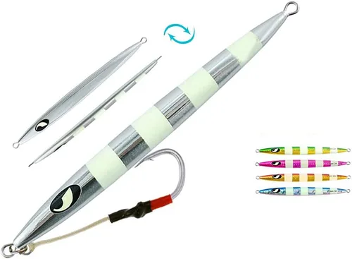 Miniatura 32 de OCEAN CAT Jigs de pesca de agua salada en alta mar Jigging de velocidad de lanzamiento lento señuelos vertical Jigging vertical Plantilla de otoño