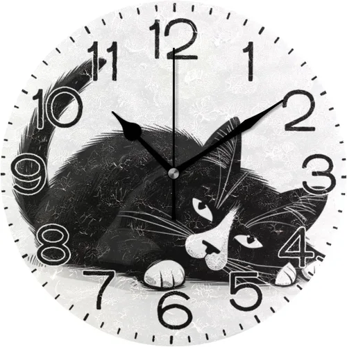 Miniatura 8 de ALAZA Reloj de pared con ondas de playa, funciona con pilas, sin tictac, de cuarzo, analógico, rústico, rústico, reloj redondo, decoración retro