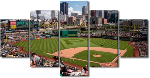 Miniatura 45 de Arte para pared, lienzo para estadio deportivo, arte para pared, diseño de campo de Wrigley en Chicago, pinturas de Chicago, impresiones sobre