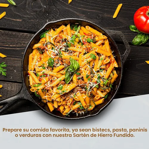 Miniatura 7 de Sartén de hierro fundido con mango de silicona, de Utopia Kitchen, 12.5 pulgadas