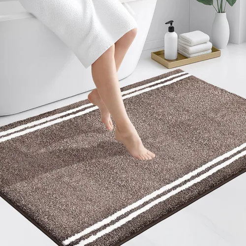 Miniatura 16 de PURRUGS Alfombra de baño antideslizante, lavable a máquina, 20 x 24 pulgadas, en forma de U, súper absorbente y de secado rápido, tapete de baño