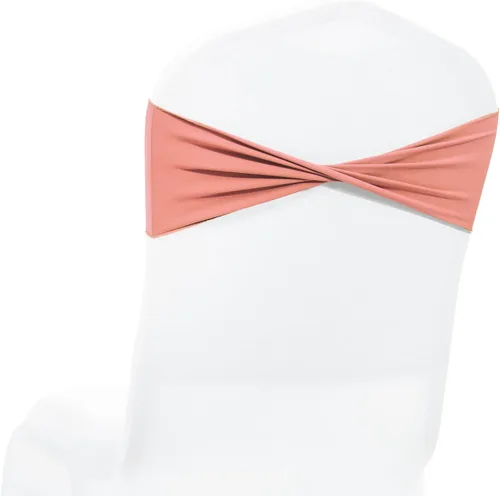 Miniatura 21 de MDS® Paquete de 10 bandas elásticas de elastano para silla sin hebilla deslizante, lazo elástico reutilizable para silla para boda, recepción