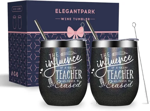 Miniatura 10 de ELEGANTPARK Regalos para profesoras para mujeres, taza de profesora de parte de estudiantes y profesores, regalos de agradecimiento para graduación