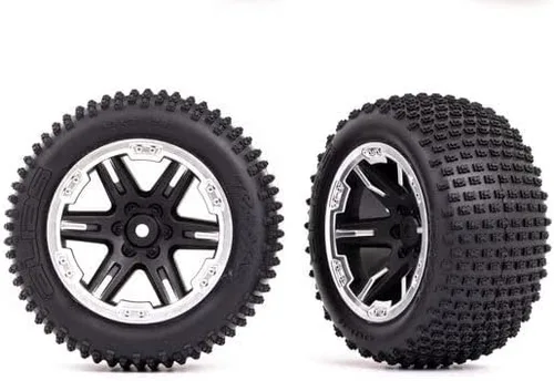 Traxxas 3772X Neumáticos y Ruedas 2.8' RXT Negro y Satén Ruedas Alias Neumáticos (2): 2WD Eléctrico Trasero