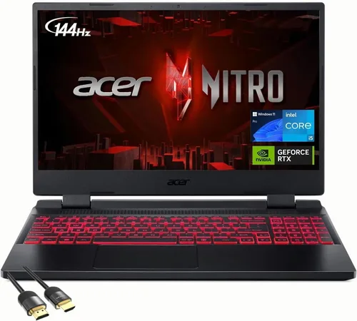 Acer Nitro 5 - Laptop para juegos, pantalla FHD IPS de 15.6 pulgadas de 144 Hz, Intel 12 núcleos i5-12500H de 12ª generación, GeForce RTX 3050, 64
