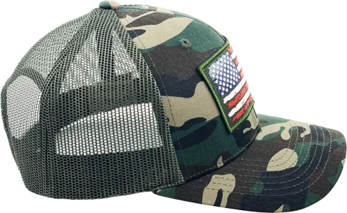 Miniatura 198 de KBETHOS Tactical Operator Collection USA Fishing Mesh Ballcap Flag Patch America Outdoors Trucker Baseball Cap