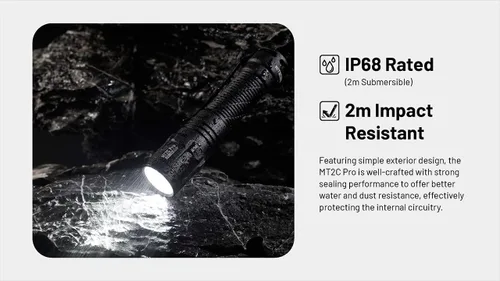 Miniatura 8 de Nitecore MT2C Pro - Linterna EDC de 1800 lúmenes, recargable USB-C, LED de alta eficiencia, larga duración, tiro largo, delgada, ligera
