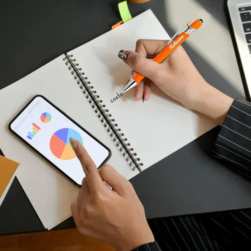 Miniatura 5 de Amlion Bolígrafos personalizados a granel, bolígrafos personalizados con lápiz capacitivo con nombre, mensaje y logotipo grabado, regalo para Variado