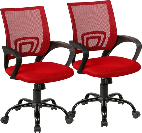Miniatura 10 de PayLessHere Silla de Oficina para Computadora Ergonómica Económica Silla de Escritorio Ajustable Cómoda de Respaldo Medio para Tareas con Ruedas