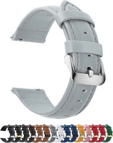 Miniatura 35 de Fullmosa Correa de reloj de piel de liberación rápida para hombres y mujeres, correas de repuesto de ancho 0.472 in, 0.551 in, 0.630 in, 0.709 in