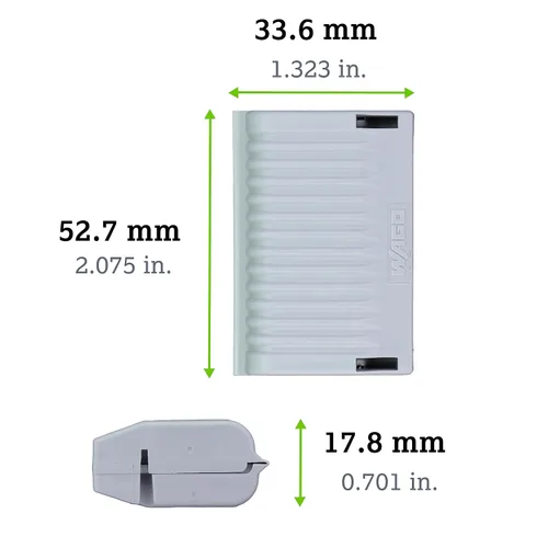Miniatura 4 de 207-1333 WAGO Gelbox para conectores de las series 221 y 2773 Protección contra la humedad Certificado IPX8 12 AWG Gris, carcasa sin