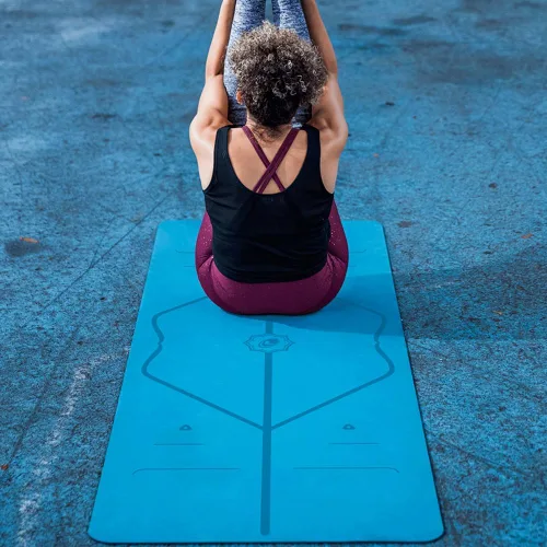 Miniatura 6 de Liforme Esterilla de yoga original – Bolsa de yoga gratuita incluida – Sistema de alineación patentado, agarre guerrero, antideslizante, ecológico