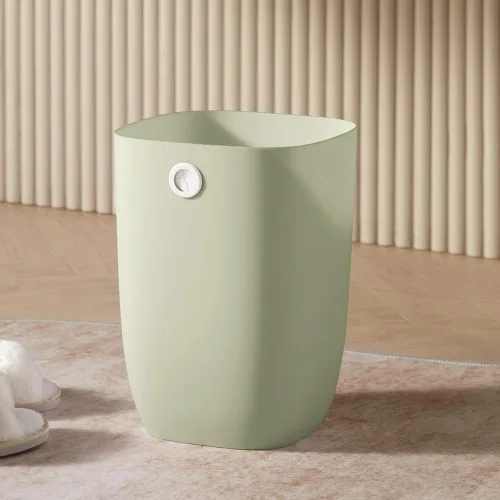 Miniatura 3 de Cubo de Basura para Baño, Cubo de Basura Rectangular de Plástico con Soporte para Forro de Basura para Dormitorio, Sala de Estar, Pequeña Cesta