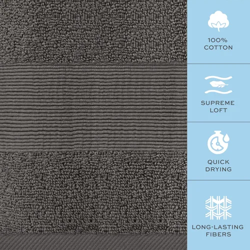 Miniatura 3 de White Classic Resort Collection - Toallas de baño suaves 28 x 55 pulgadas, toalla de baño de algodón absorbente y felpa de hotel de lujo, grande