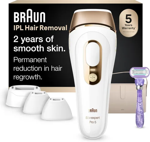 Braun IPL Silk·Expert Pro 5 PL5347 - Sistema de depilación en casa de última generación para mujeres y hombres, resultados de larga duración, 3
