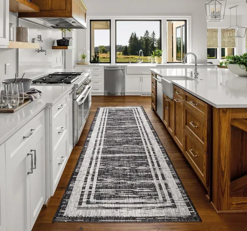 Miniatura 268 de Keen Home Design Alfombra de pasillo para exteriores, 26 x 119 pulgadas, lavable para interiores y exteriores, para patio, cocina, balcón, playa
