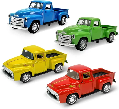 Miniatura 15 de Camión de juguete beige pequeño para niños pequeños de 2, 3, 4, 5, 6, 7, 8 años niños y niñas, coche de juguete de aleación 1:32 para niños pequeños