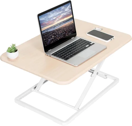 Miniatura 15 de VIVO Desk-V001J - Elevador de escritorio de pie ajustable en altura superior, ultra delgado, convertidor de escritorio compacto para monitor o Negro