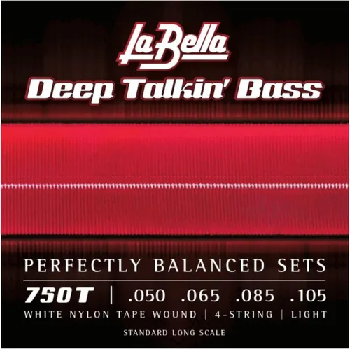 La Bella 750T Cuerdas para bajo de nailon blanco - Ligero