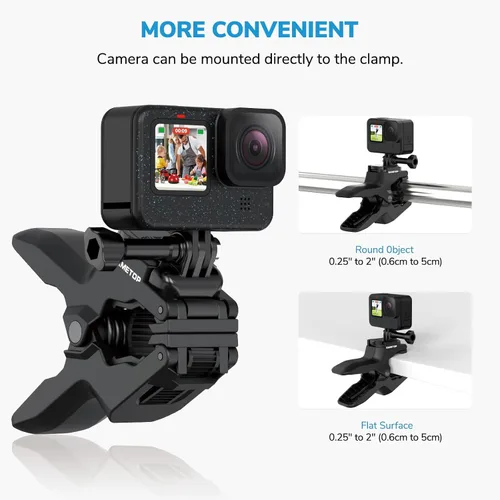 Miniatura 5 de Jaws soporte flexible con pinza, con cuello de cisne adaptable para cámaras Gopro Hero 5, 4, Session, 3+, 3, 2, 1