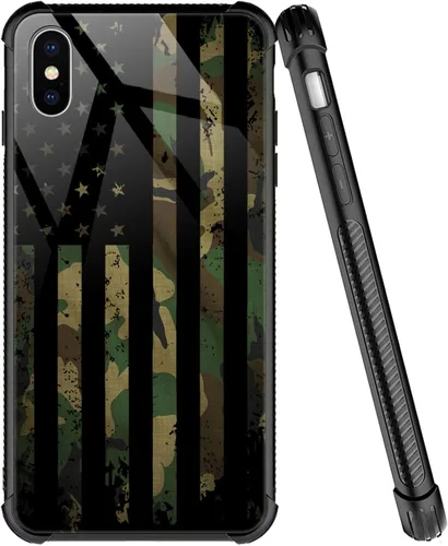 Miniatura 30 de ZHEGAILIAN Funda compatible con iPhone 7/8 Plus, funda de vidrio orgánico para niñas, mujeres y hombres, diseño de cuatro esquinas, antiarañazos, a