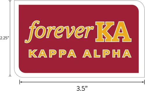 Miniatura 2 de Hojas de calcomanías Fraternity Kappa Alpha – Calcomanías de vinilo diseñadas a medida de la marca Fraternity con diseños oficiales, adhesivo
