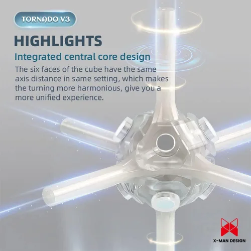 Miniatura 4 de BroMoCube Nuevo QY X Man Tornado V3M Cubo de velocidad magnético QY Toys Tornado V2M Flash Verson actualizado 3x3x3 Cubo de velocidad (estrella)