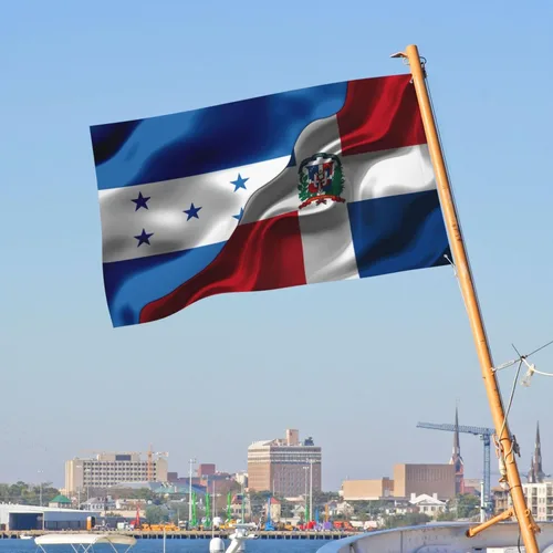 Miniatura 4 de Banderas de Honduras y República Dominicana para exteriores de 3 x 5 pies, tres capas de tela para coser a doble cara, impresión de 3 x 5 pies