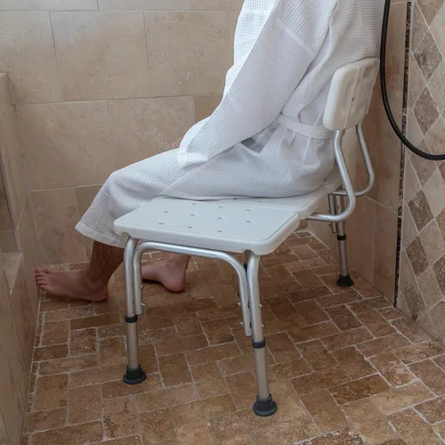 Miniatura 10 de Flash Furniture serie HERCULES - Silla para ducha, montaje rápido sin herramientas Blanco