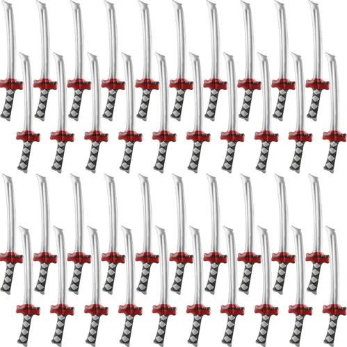 Paquete de 40 espadas samuráis inflables de 30 pulgadas, espada ninja inflable, juguetes Katana inflables para niños, Halloween, ninja, cosplay,