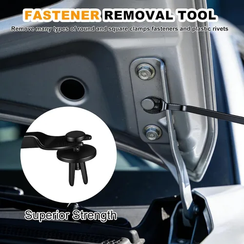 Miniatura 2 de EldHus Herramienta Removedora de Sujetadores de Automóvil - Herramienta de Remoción de Panel de Puerta Kit Extractor de Clips Automotrices, Remover