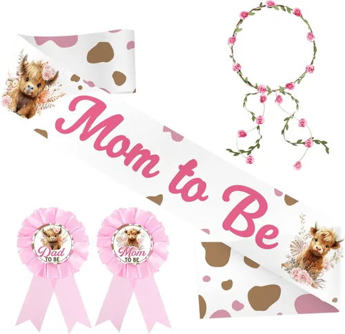 Miniatura 16 de Ceenna Decoración de oso azul para baby shower, banda para mamá y papá, corona de flores para niños, baby shower, revelaciones de género que podemos