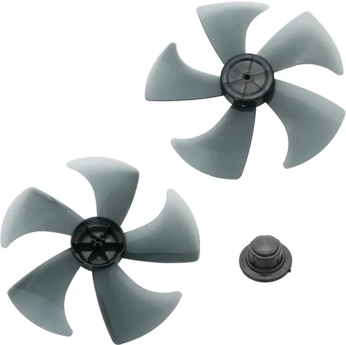Miniatura 12 de Hoja de ventilador silenciosa de plástico universal con cubierta de tuerca de repuesto para ventilador de pie ventilador de mesa gris #3 10 pulgadas